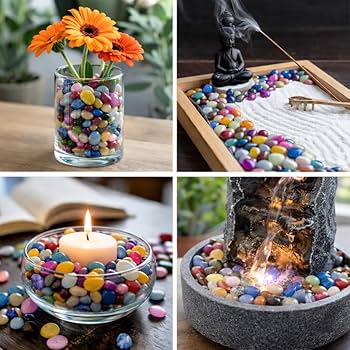 Decoration Pebbles Stones (Multicolor, 3000 g)