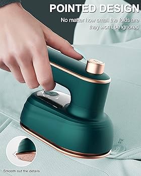 Mini Iron Portable Travel Handheld Steam Iron, Travel Garment Steamer, Professional Micro Steam Iron for Fabric Clothes,Good for Home and Travel