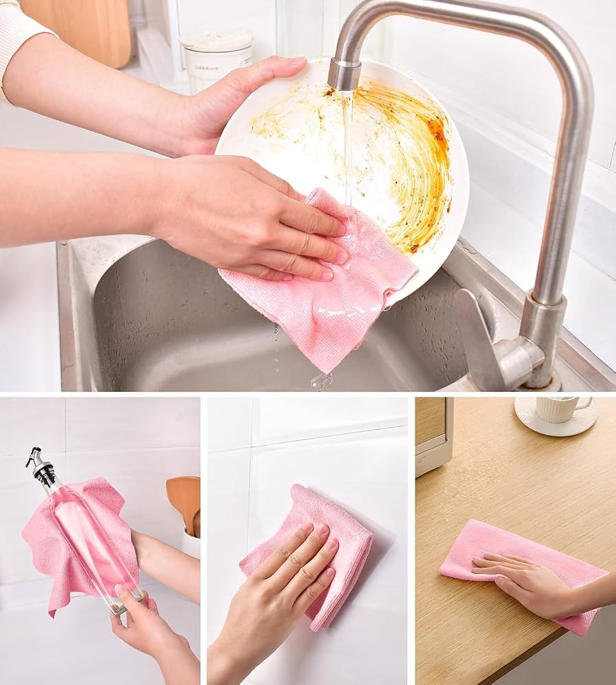 Reusable Kitchen Cleaning Cloth Roll | Absorbent Microfiber Towels