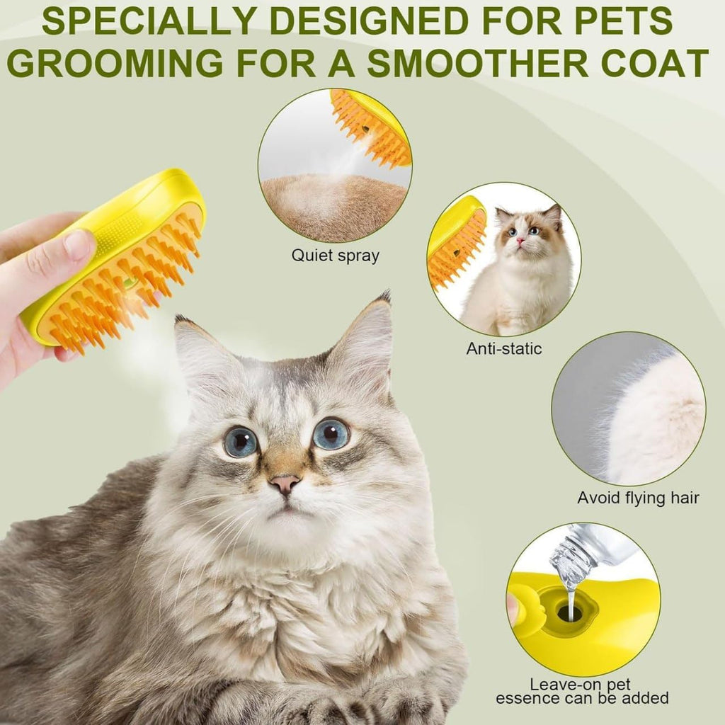 Silicone 3 in 1 Cat Steamy Brush Cleanser (Multicolor)