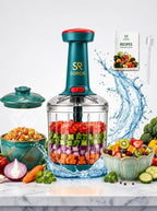 Manual Fruit and Vegetable Chopper ,Excellent Steel Large Manual Hand - Press Chop Fruit, Mixer Cutter to Cut| 1000 ml Vegetable & Fruit Chopper (1 chopper)