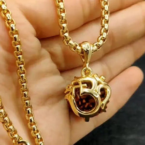 Om Rudraksha Pendant With Chain