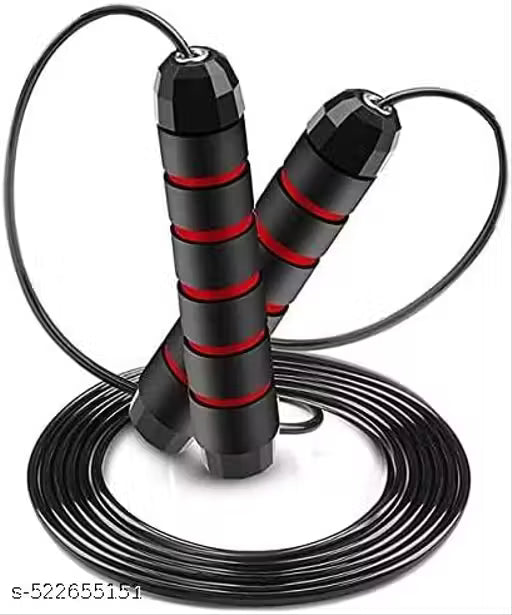 QUlCKFlT Adjustable Red Bearing Skipping Rope