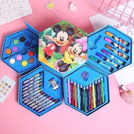 46 Pcs Drawing Set for Kids Art Set with Color Box Pencil Colors Crayons Colors Water Color Sketch Pens Set for Kids Best Gift for Kids(Multicolor)