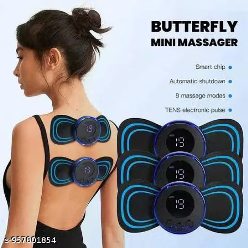 Body Massager , Wireless Portable Neck Massager with 8 Modes and 19 . Pain reliver mini Massager | EMS Massager