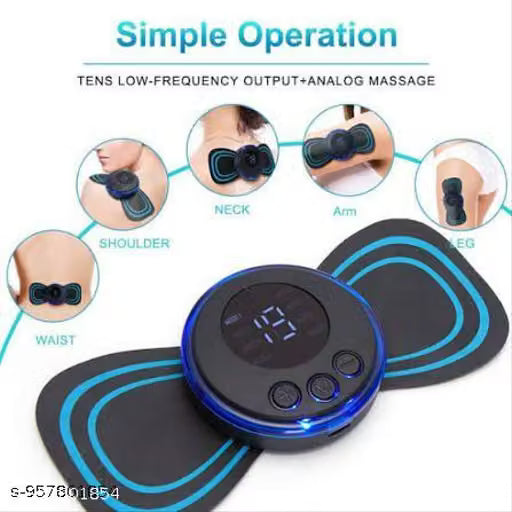 Body Massager , Wireless Portable Neck Massager with 8 Modes and 19 . Pain reliver mini Massager | EMS Massager