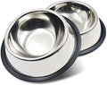 Stainless Steel Feeding Bowl for Pet (Multicolor, 600 ml) (Pack of 2)