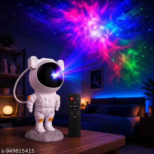 Astronaut Galaxy Projector Night Light – 360° Rotating Nebula Star Projector with Remote Control, Timer & Adjustable Head – Space Lamp